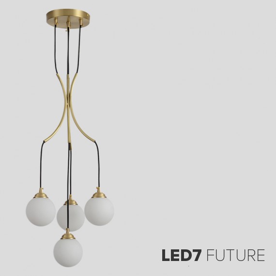 Loft Industry Modern - Gold Grape Chandelier